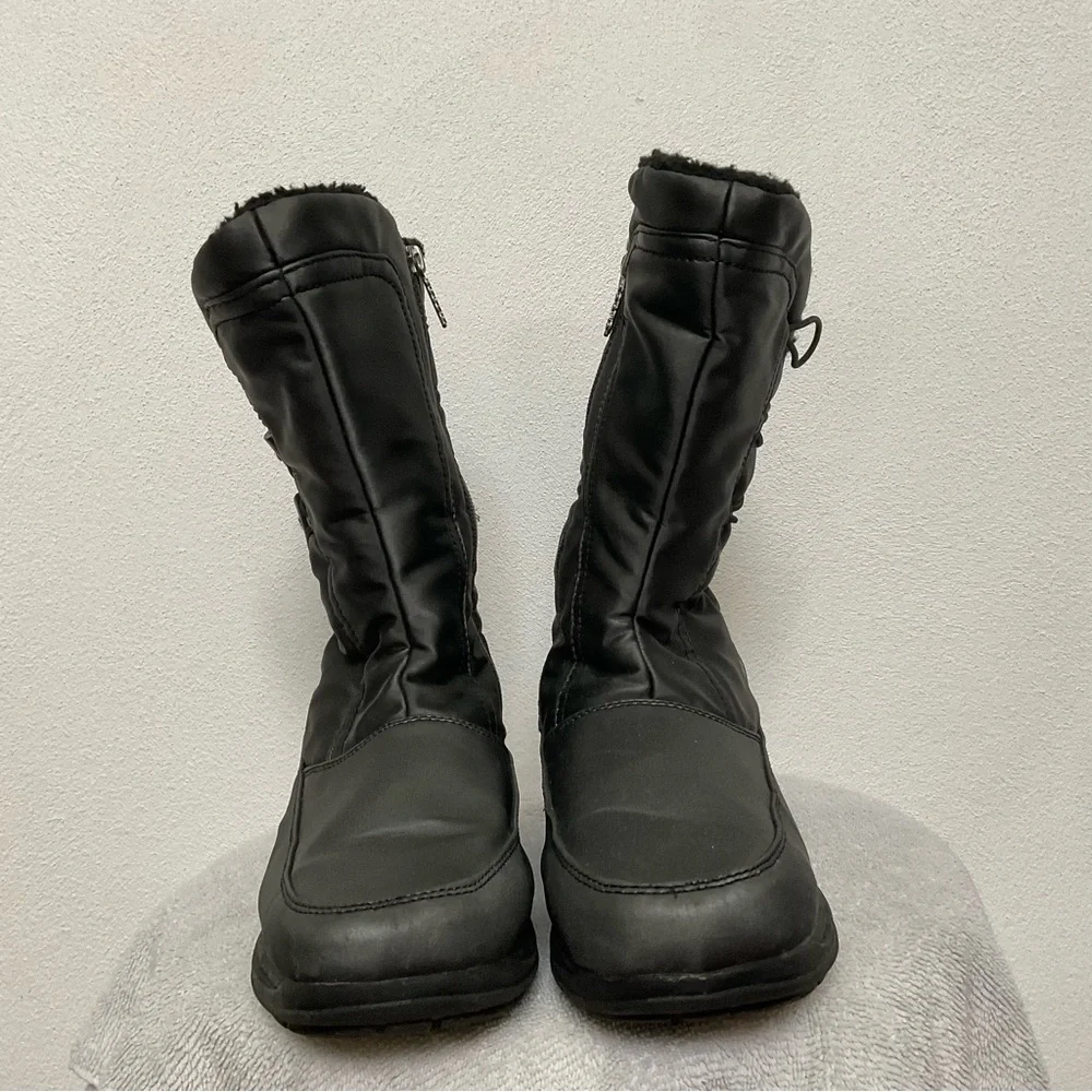 Sporto Cold Marcella Silver Three Toggle Zip Close Snow Winter Boots Size 10